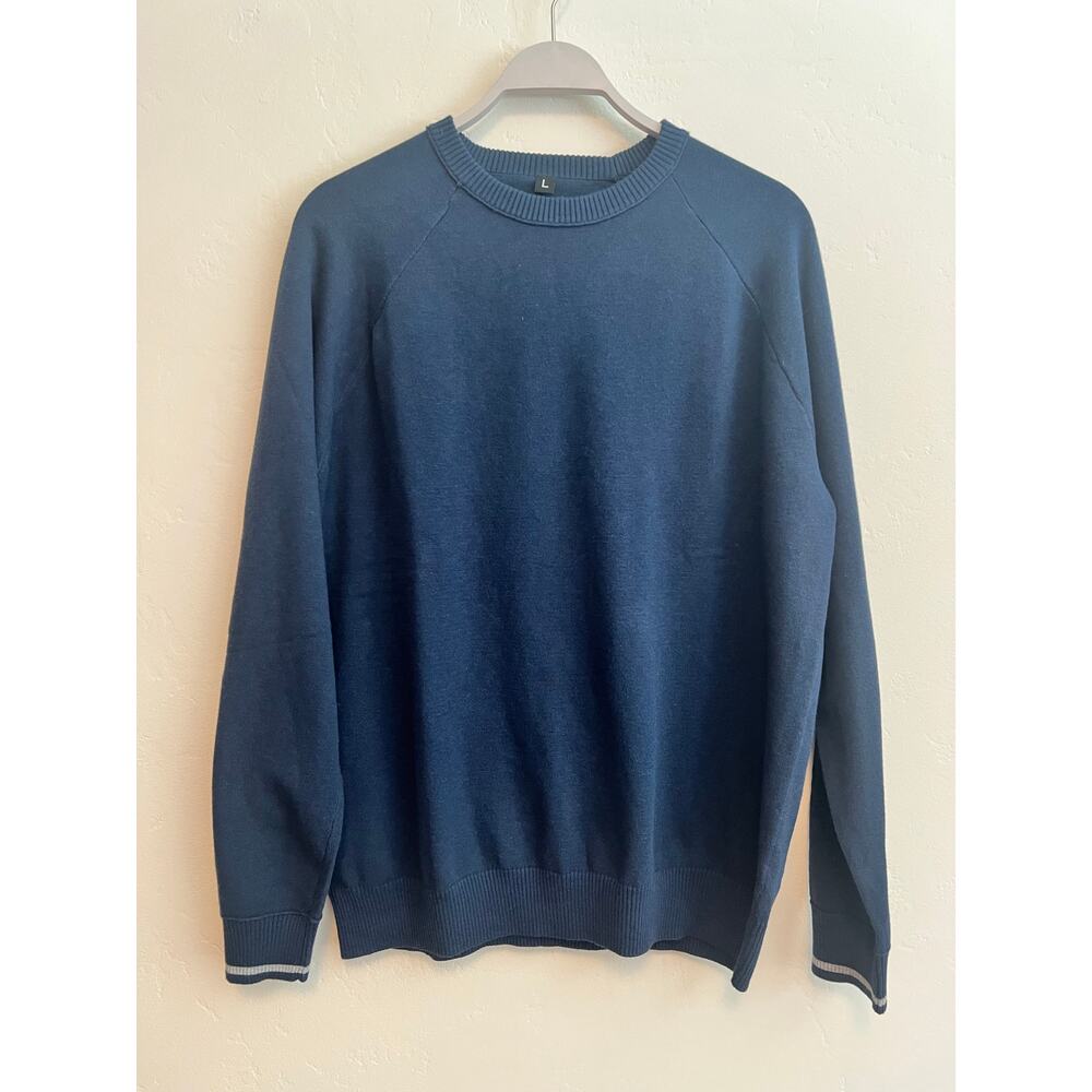 Public Rec Navy Blue Crewneck Sweater Men’s Size: Large Lightweight Pullover